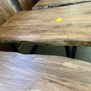 Esstisch Tisch + Massivholz Akazie + 140x90 cm Baumkanten Tische