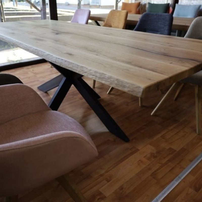 Esstisch Tisch +Massivholz
Eiche VOLL 4cm
+Baumkante +Epoxidharz