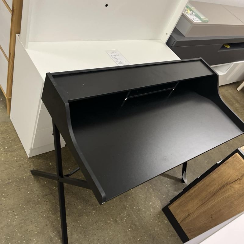 Flash Furniture Computer Desk Shelf, Steel, Black Laminate Top/Black Frame, 121.92 x 67.31 x 10.16 cm.